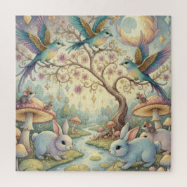 Quebra-cabeça Whimsy Grove - Rabbits and Birds in Twilight