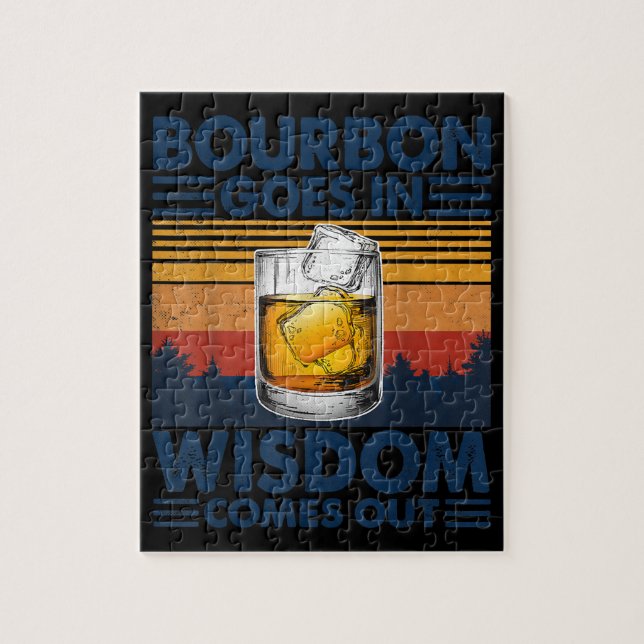 Quebra-cabeça Whiskey Bourbon entra na sabedoria sai (Vertical)