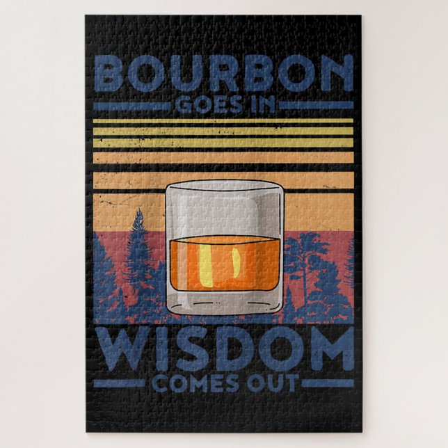 Quebra-cabeça Whiskey Bourbon sai na sabedoria (Vertical)