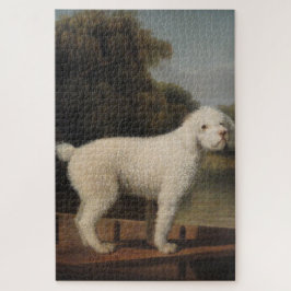 Quebra-cabeça White Poodle in a Punt (por George Stubbs)