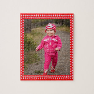 Quebra-cabeça White Stars (Estrelas brancas) em Red Frame (Quadr