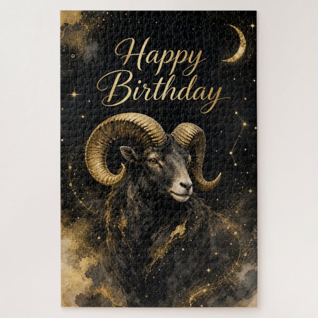 Quebra-cabeça Widder Happy Birthday Sternzeichen Design (Vertical)
