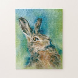 Quebra-cabeça Wild Hare Exuberance Pastel Art