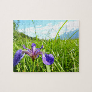 Quebra-cabeça Wild Iris e Paisagem do Alasca