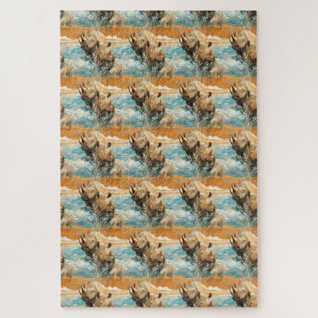 Quebra-cabeça Wild Rhino Odyssey Impossivelmente Dolorosa (Vertical)