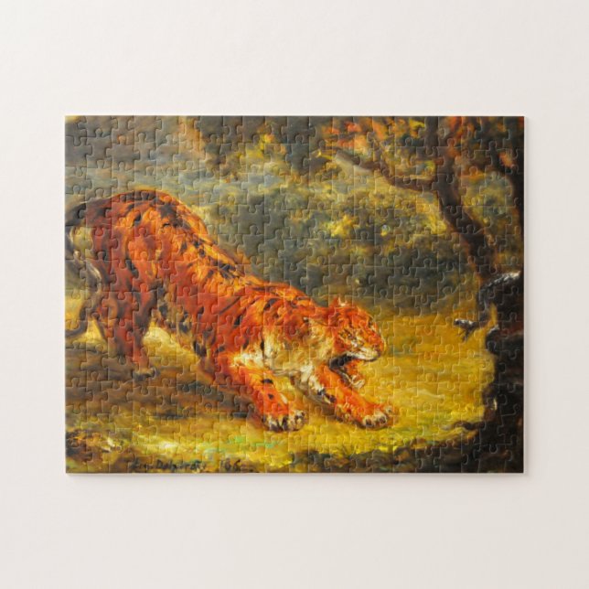 Quebra-cabeça Wild Tiger e Cobra (Arte Animal) (Horizontal)