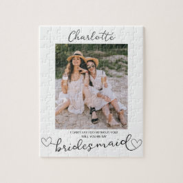 Quebra-cabeça Will You Be My Bridesmaid Photo Proposal Gift