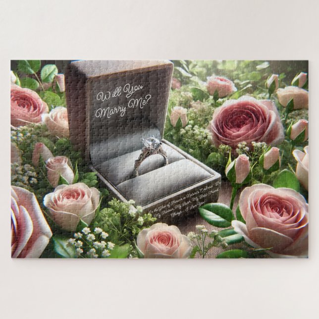 Quebra-cabeça Will You Marry Me? Engagement Ring Proposal in a (Horizontal)