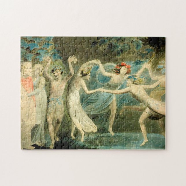 Quebra-cabeça William Blake Oberon, Titania e Puck com Fairie (Horizontal)