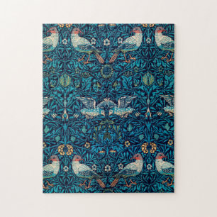 Quebra-cabeça William Morris Birds Art Nouveau Padrão Floral
