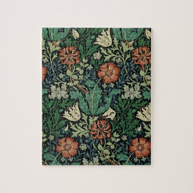 Quebra-cabeça William Morris Compton Floral Art Nouveau Pattern (Vertical)