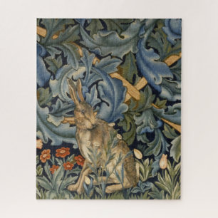 Quebra-cabeça William Morris Forest Rabbit Arte Floral Nouveau
