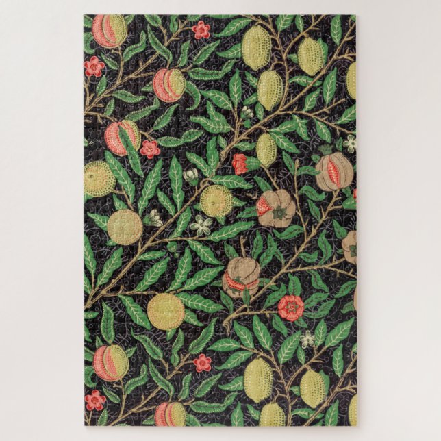 Quebra-cabeça William Morris Fruta Pomegranate Padrão Floral (Vertical)