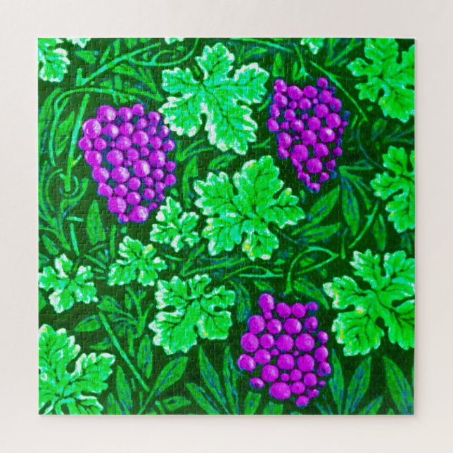 Quebra-cabeça William Morris Grapevine, Purple e Green (Vertical)