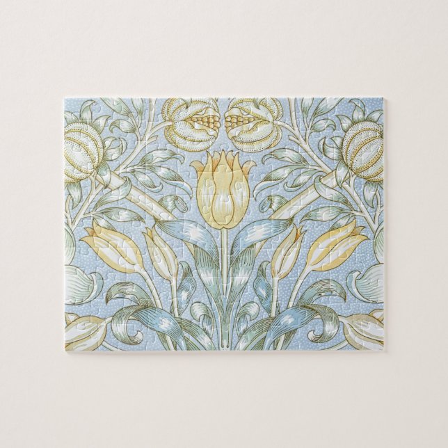 Quebra-cabeça William Morris Lily e Pomegranato Flor Padrão (Horizontal)