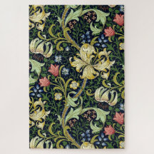 William Morris Ouro Lily Floral Patterno