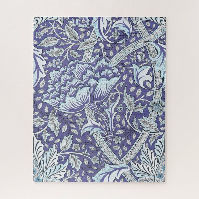 Quebra-cabeça William Morris Windrush Padrão Floral Azul (Vertical)