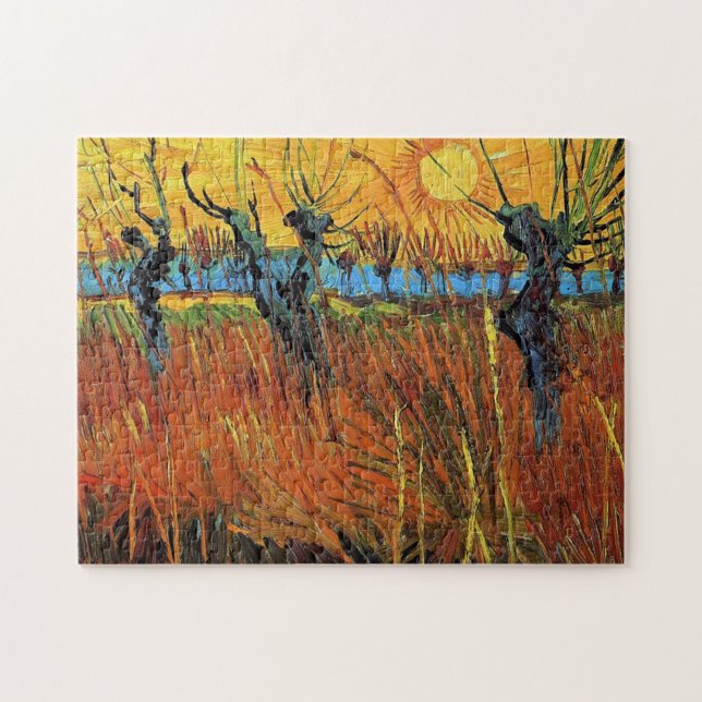 Quebra-cabeça Willows no Sunset,Vincent van Gogh (Horizontal)