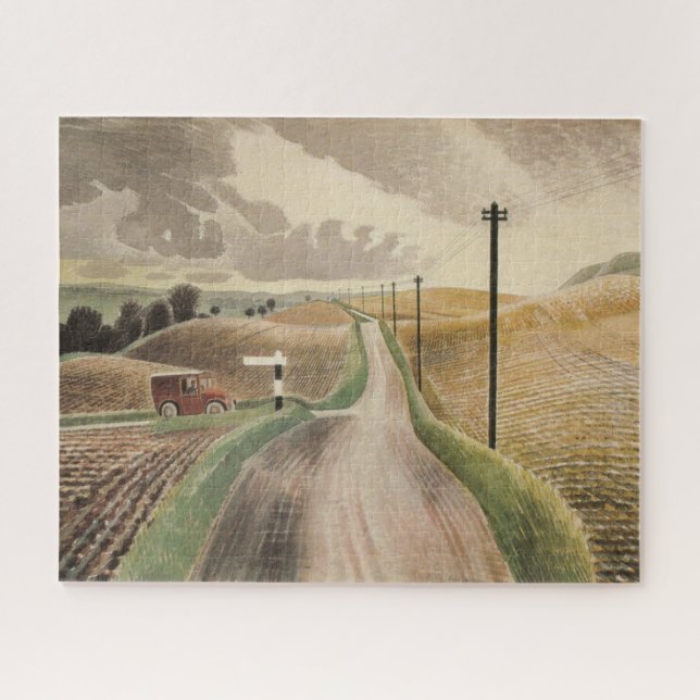 Quebra-cabeça Wiltshire Landscape (por Eric Ravilious) (Horizontal)