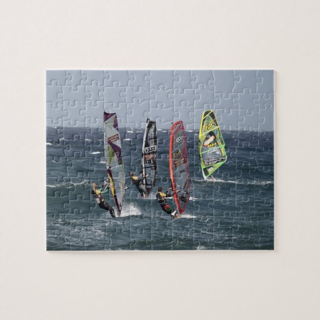 Quebra-cabeça Windsurfing Ondas do Oceano Esportes Surfe (Horizontal)