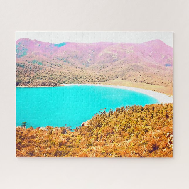 Quebra-cabeça Wineglass Bay Tasmania Austrália (Horizontal)