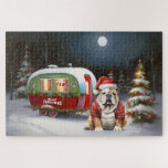 Quebra-cabeça Winter Bulldog Caravan Christmas Adventure<br><div class="desc">Adotar a magia de uma noite de inverno nevada enquanto uma caravana desliza graciosamente através da paisagem iluminada pela lua. A beleza serena da neve escutadora e o brilho encantador da lua criam uma cena cativante,  prometendo uma aventura inesquecível de Natal cheia de calor,  alegria e memórias queridas.</div>