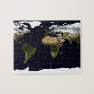 Quebra-cabeça Winter Earth Geographical World Atlas Map