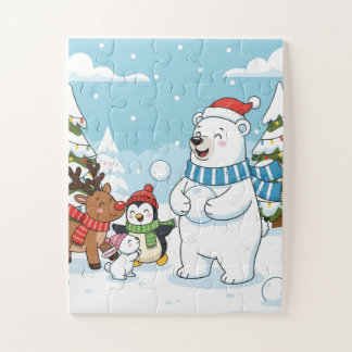 Quebra-cabeça Winter Snowball Friends Kids Puzzle