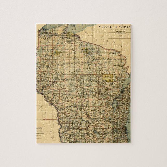 Quebra-cabeça Wisconsin 1896 (Vertical)