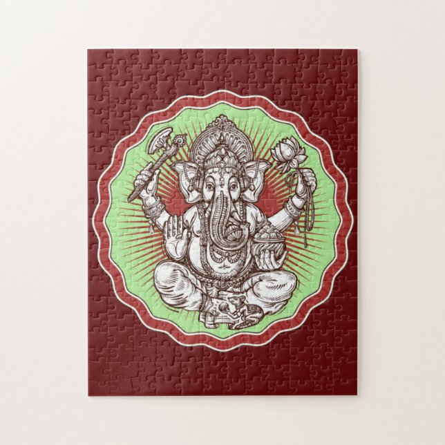 Quebra-cabeça Wisdom Ganapati India Hindu Lord Ganesha Elephant (Vertical)