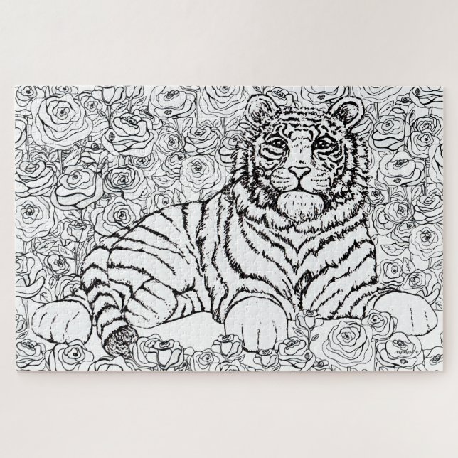 Quebra-cabeça Wise Tiger Puzzle (Horizontal)