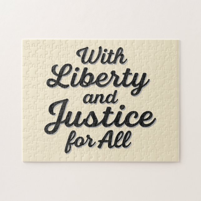 Quebra-cabeça With Liberty and Justice for All Protest Freedom (Horizontal)