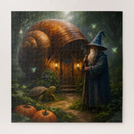 Quebra-cabeça Wizard snail shell cottage enchanted forest 676 pi