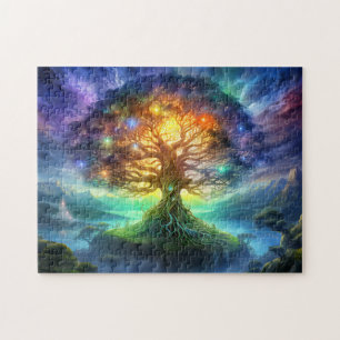 Quebra-cabeça Wold tree Yggdrasil de mitologia norte vivendo