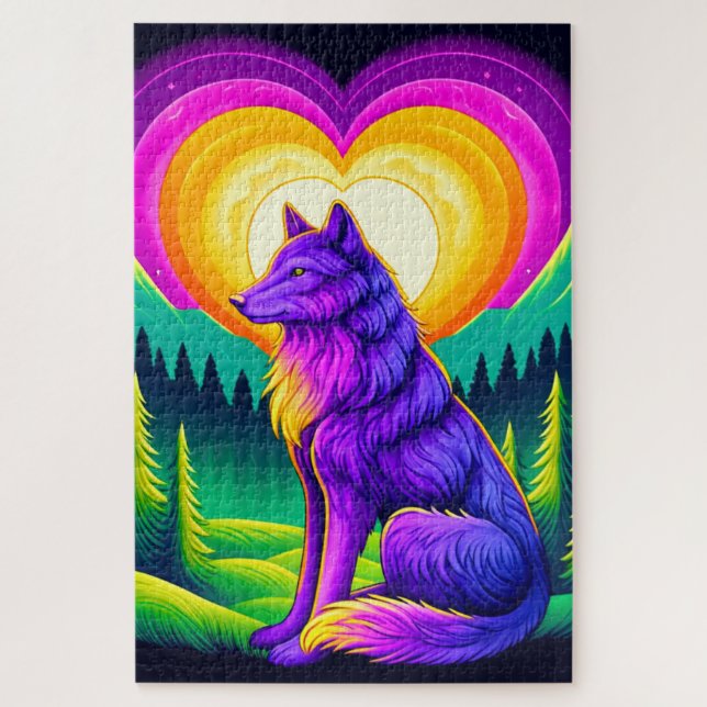 Quebra-cabeça Wolf Art (Vertical)