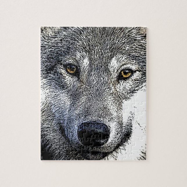 Quebra-cabeça Wolf Eyes Trabalho de arte (Vertical)