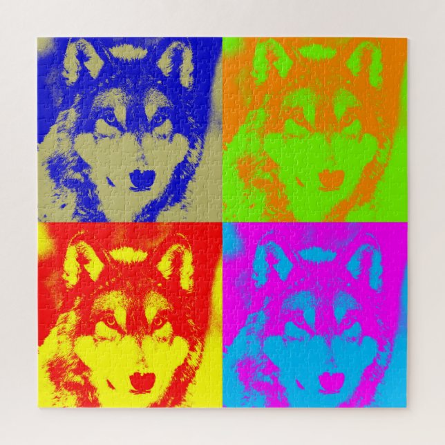 Quebra-cabeça Wolf Pop Art - Wild Animals Art (Vertical)