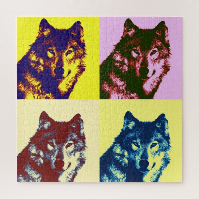 Quebra-cabeça Wolf Pop Art - Wild Animals Art (Vertical)