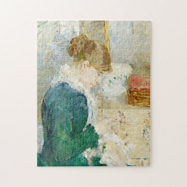 Quebra-cabeça Woman Sewing | Berthe Morisot (Vertical)