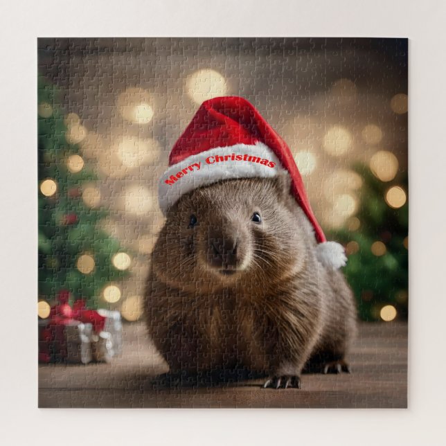 Quebra-cabeça "Wombat Wonderland: A Cozy Christmas Eve" (Vertical)