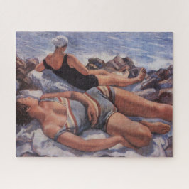 Quebra-cabeça Women Sunbelt on the Beach (por Serebriakova)
