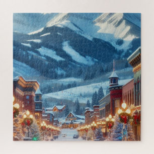 Quebra-cabeça Wonderland de inverno em Crested Butte, Colorado