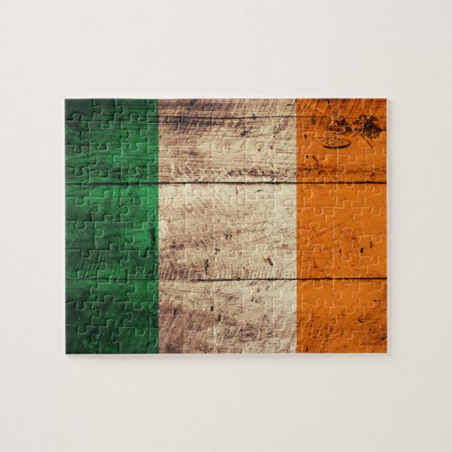 Quebra-cabeça Wooden Ireland Flag (Horizontal)