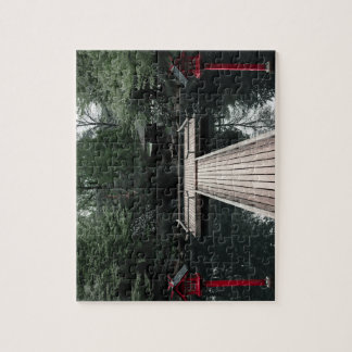 Quebra-cabeça Wooden Pier framed by red Lanterns