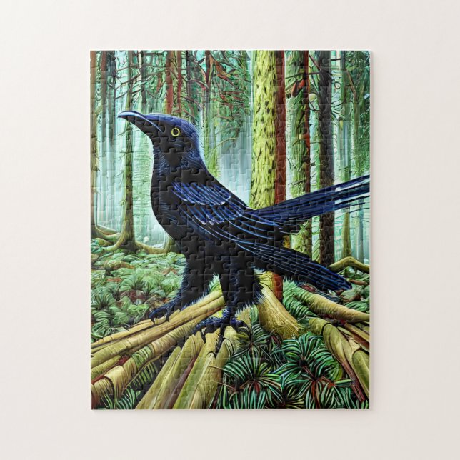 Quebra-cabeça Woodland Rustic Black Raven (Vertical)