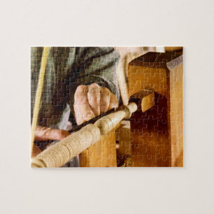 Quebra-cabeça Woodworker - dando forma a um eixo