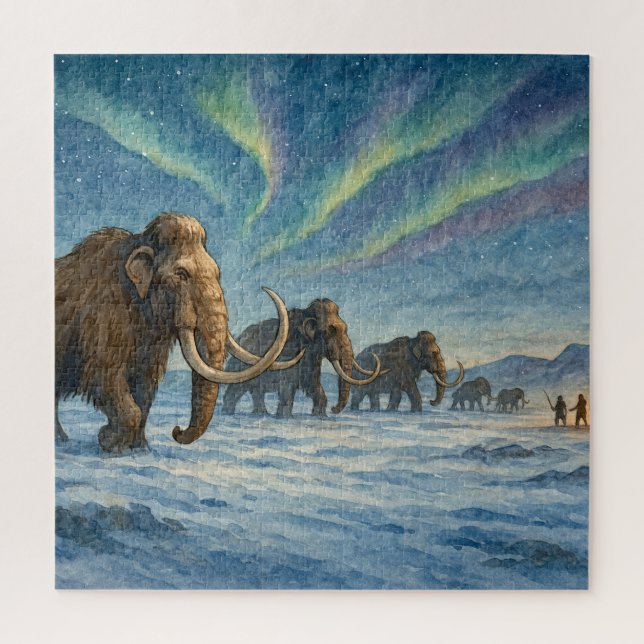 Quebra-cabeça Wooly Mammoth Majexpressa Trudge Tundra (Vertical)