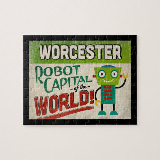 Quebra-cabeça Worcester Massachusetts Robot - Funny Vintage
