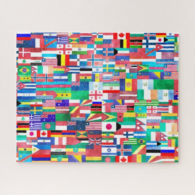 Quebra-cabeça world flags puzzle (Horizontal)
