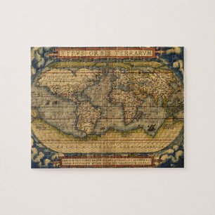 Quebra-cabeça World Map Antique Ortellius Europe Travel